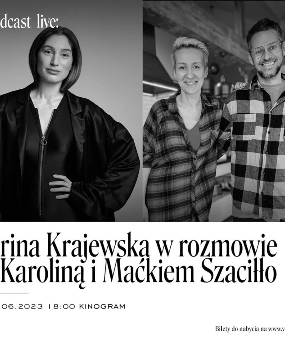 Orina Krajewska z podcastem na żywo w kinie KinoGram