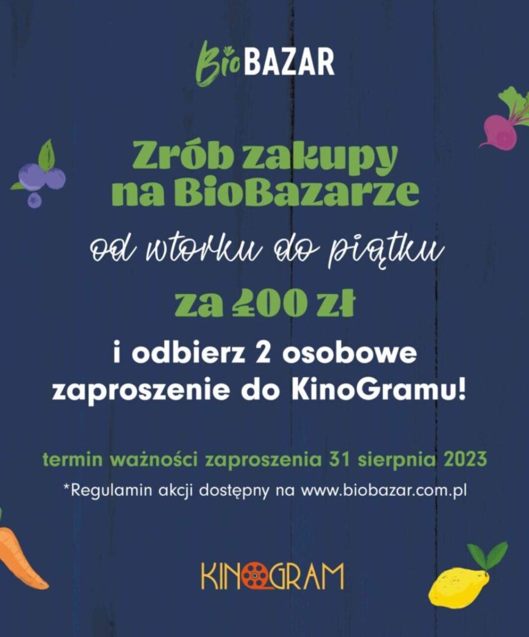 BioBazar z KinoGramem – rusza wakacyjna akcja